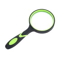 Magnifier, magnifying glass with handle 双色橡胶柄放大镜100-XX-2, diameter 100 mm, magnification: 6Х