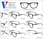 Plastic acetate frame with spring hinges D5015-DA