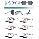 Plastic acetate frame for kids with spring hinges + polarized clip-on Big City BC2202S