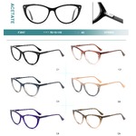 Acetate plastic frames for glasses with spring hinges Big City F3047