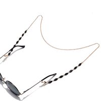 Gold-colored metal non-slip chain, with crystal, for glasses and masks GL1262