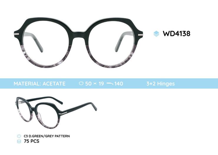 Plastic frames for glasses acetate material WD4138