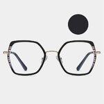 Combined frame (metal + TR90) or glasses with blue light protection, with spring hinges FA87254