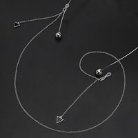 Металлическая нескользящая цепочка, с подвеской в виде треугольника, для очков и масок GL454