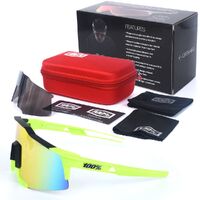 Очки защитные противоударные спортивные с 2 насадками 骑行-红盒子2片套装