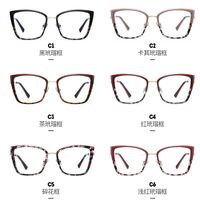 Combined frame (metal + TR90) or glasses with blue light protection, with spring hinges FA87258