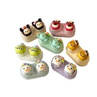 Mini soft contact lens kit retractable W-CT29头戴粉花