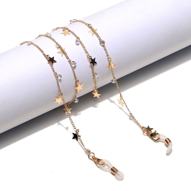 Glasses chain set of two-piece golden and silver GM027