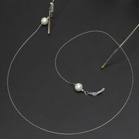 Metal non-slip chain, with pearls, for glasses and masks GL232
