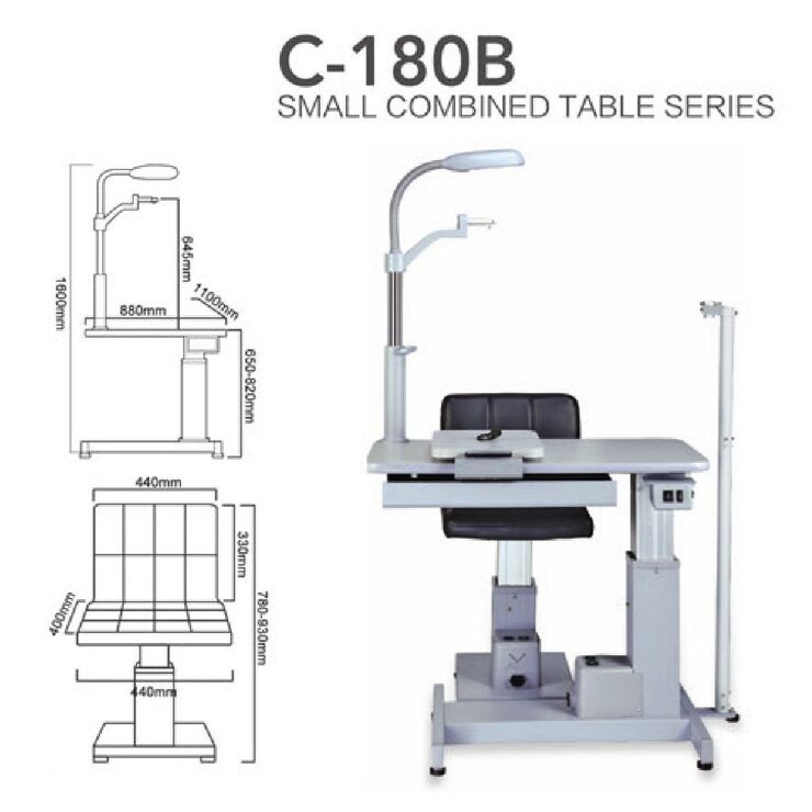 Ophthalmologist's workplace, combined table C-180B, tabletop 880*500 mm