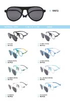 Оправа пластиковая детская из материала TR-90 с солнцезащитной насадкой (клипон) 19972