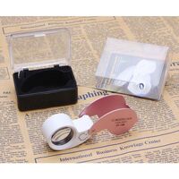 Folding magnifier with universal backlight 21011PVC-XX, diameter: 25 mm, magnification: 40X