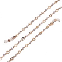 Fashion glasses chain with pearls and hollow roses GL1225