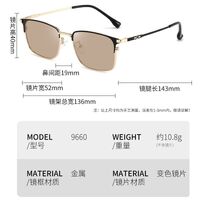 Очки металлические фотохромные с защитой от синего света 9660-GT