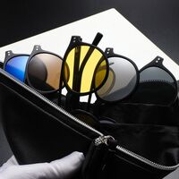 TR90/PC plastic frame + 5 polarized sun protection magnet clip-on set + leather bag El Dorado EL2356A