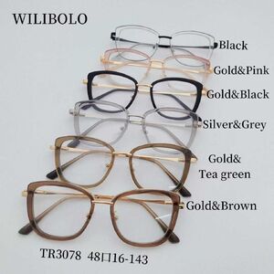 Metal + TR90 plastic ultrathin women's frames with spring hinges Wilibolo TR3078