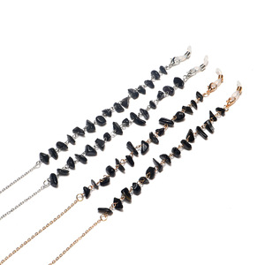 Natural black stone glasses chain GL1199