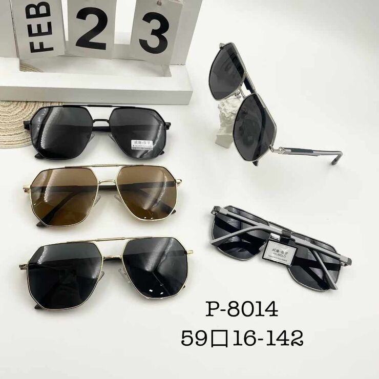 Очки солнцезащитные поляризационные металлические мужские Wilibolo P-8014