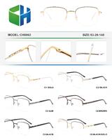 Metal frame for men with spring hinges CH8862-DA