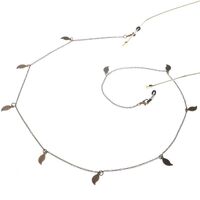 Металлическая нескользящая цепочка бронзового цвета, с листьями, для очков и масок GL132