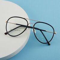Combined frame (metal + TR90) or glasses with blue light protection, with spring hinges FA87176