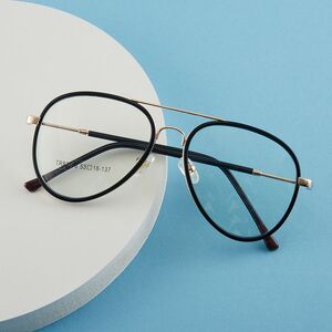 Combined frame (metal + TR90) or glasses with blue light protection, with spring hinges FA87176