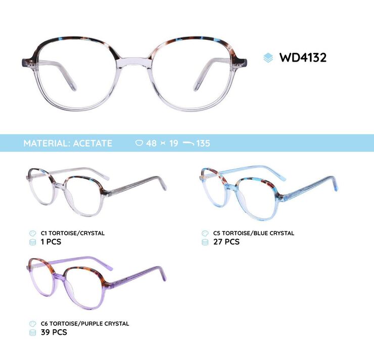 Plastic frames for glasses acetate material WD4132