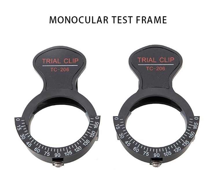 Eyeglass clip-on for trial lenses, set of 2 pieces TC-206