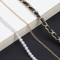 Metal non-slip chain multi-layer, with pearl, for glasses and masks GL501