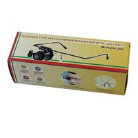 Binocular magnifier with backlight, magnifying glass with head mount 9892A-XX, magnification: 20Х