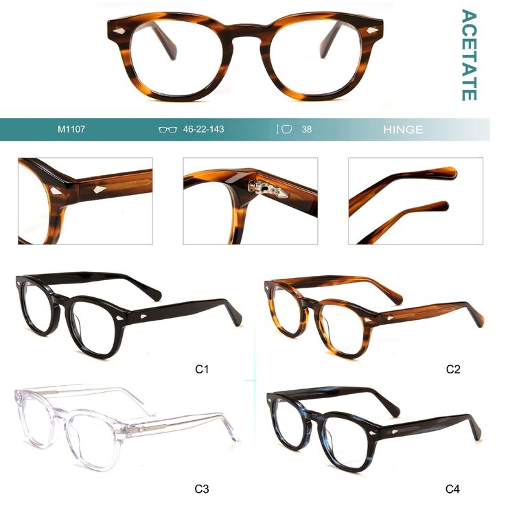 Plastic frames for glasses acetate material Big City collection M1107