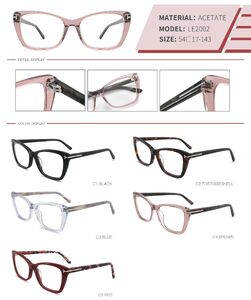 Plastic acetate frame LE2002-DA