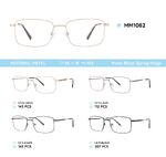 Metal men's frame for glasses with spring hinges MM1082