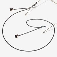 Металлическая нескользящая цепочка черного цвета, с подвеской черный лебедь, для очков и масок GL596