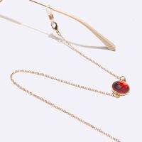Металлическая нескользящая цепочка золотого цвета, с красными кристаллами, для очков и масок GL1604