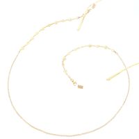Gold-colored metal non-slip chain, with flower, for glasses and masks GL162
