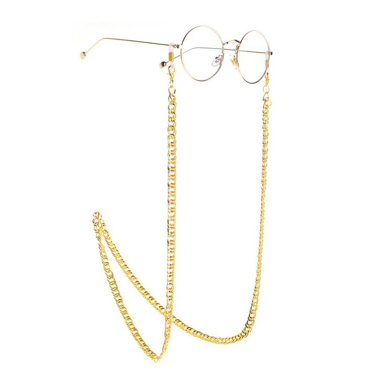 Gold-colored metal non-slip chain, for glasses and masks GL1034