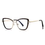 Metal + TR90 plastic Blue Blocker glasses frame for women with UV and blue light protection lenses More FCS3152