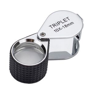 Лупа складная 7007D胶皮-XX, диаметр: 18 мм, увеличение: 10X