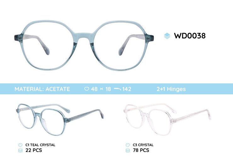 Plastic frames for glasses acetate material WD0038