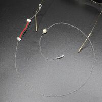 Металлическая нескользящая цепочка, с тканевым ремешком и жемчугом, для очков и масок GL416