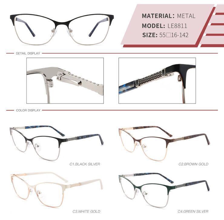 Metal frame with spring hinges LE8811-DA