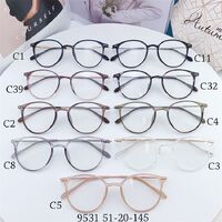 Hybrid frame, metal + TR90, with Blue Block coating SANTA 9531