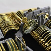 266 metal rim ophthalmic trial lens set in an aluminum case MT266-A8