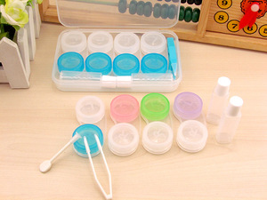 Mini set with contact lens cases JMtransparent4, 4pcs