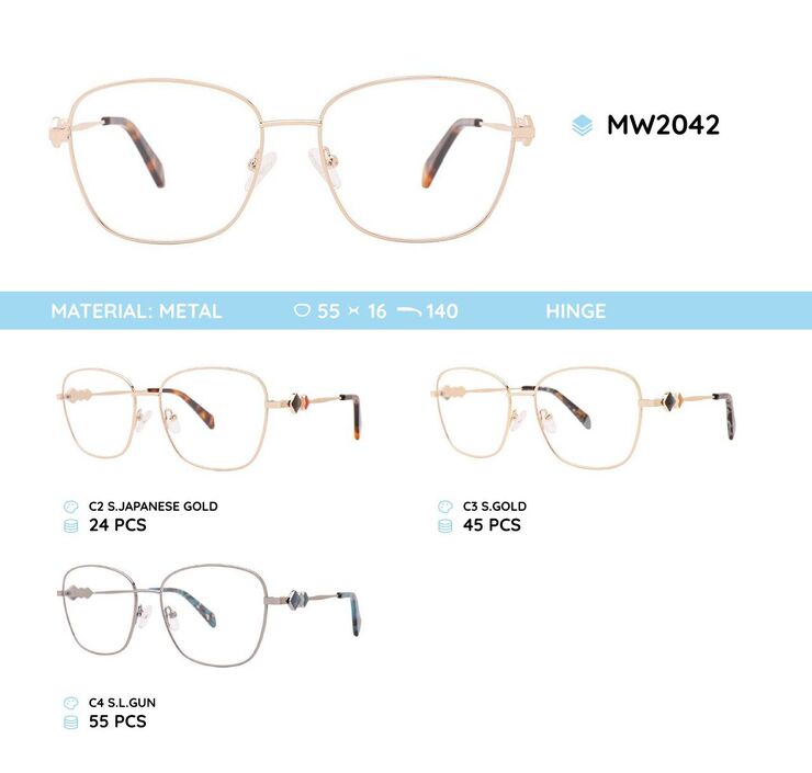 Metal women's frame for glasses MW2042