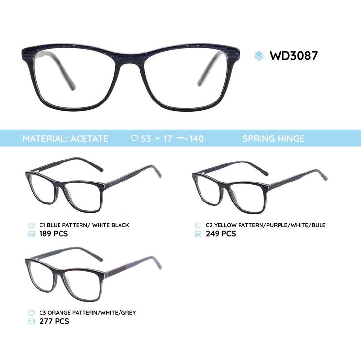 Plastic frames for glasses acetate material WD3087