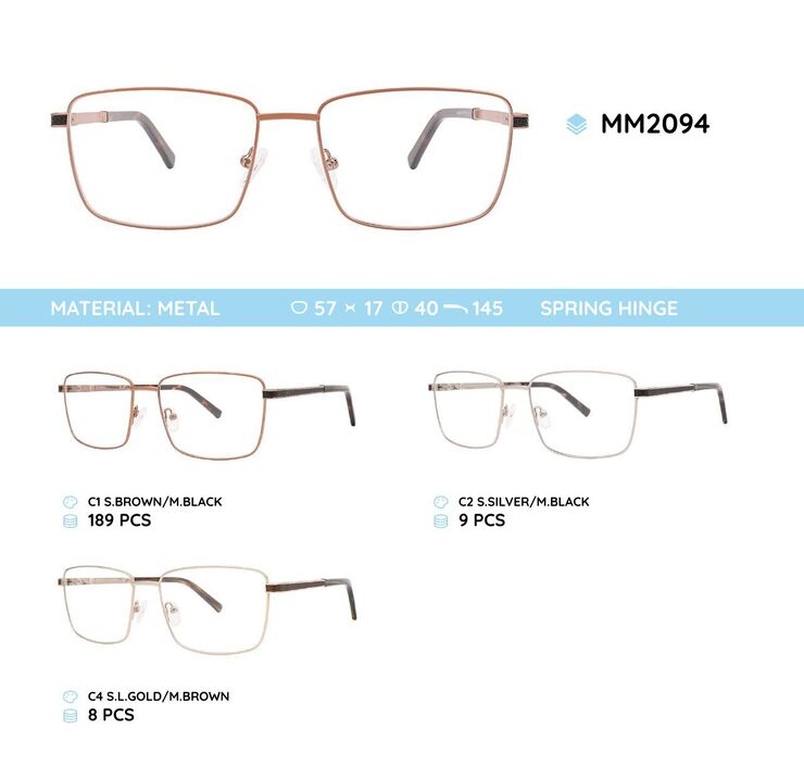 Metal men's frame for glasses MM2094