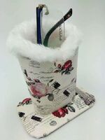 Eyeglasses and accessories plush case stand holder H002-HE