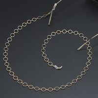 Metal non-slip chain gold round for glasses and masks GL330